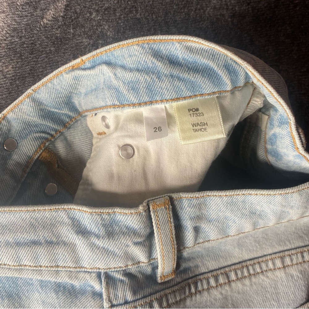 REFORMATION Tahoe Blue Jeans With Darker Blue Patch ( 26 ) - Picture 7 of 8
